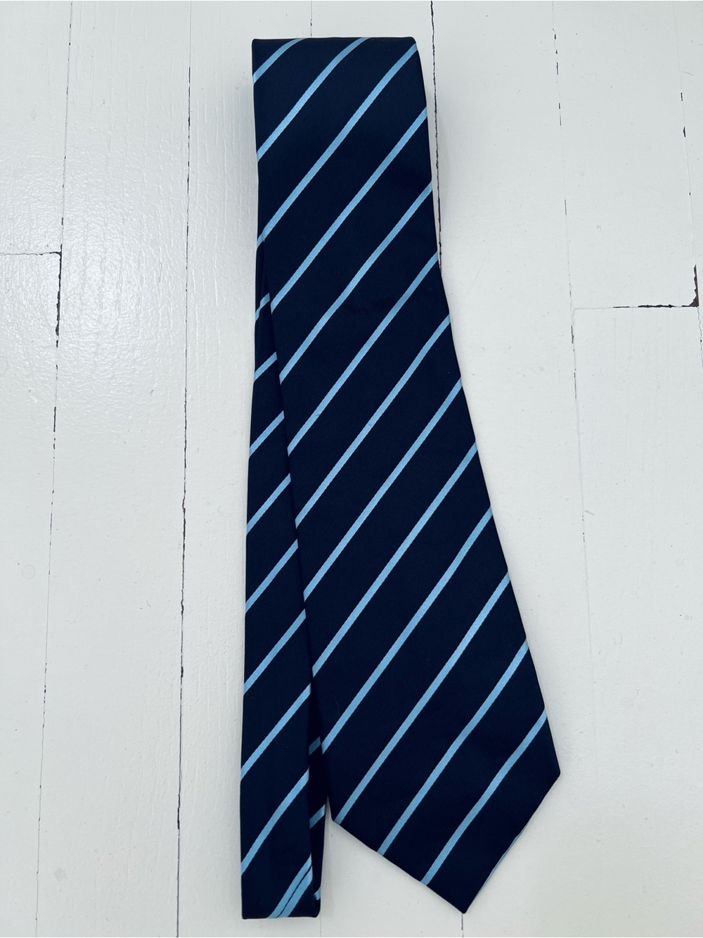 Banana Republic Navy Blue Diagonal Stripe Tie